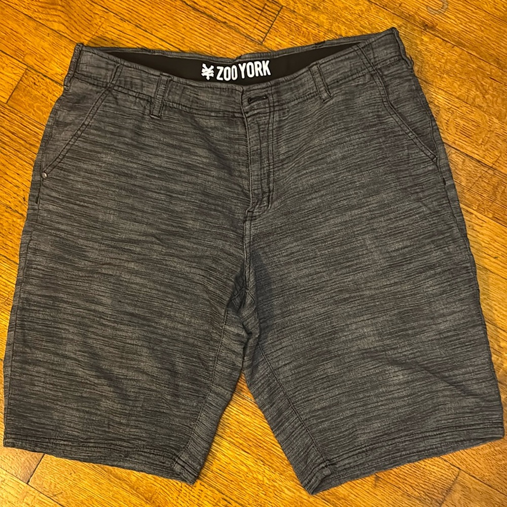 🔥Zoo York Men's Charcoal Flat Front Shorts 32🔥